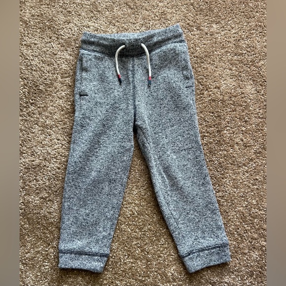 Gap Toddler Heather Blue/Grey Fleece Joggers Sz 3T GUC w/pockets tie waist - Picture 2 of 7